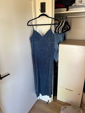 American Eagle Outfitters Denim Blue Slip Dress